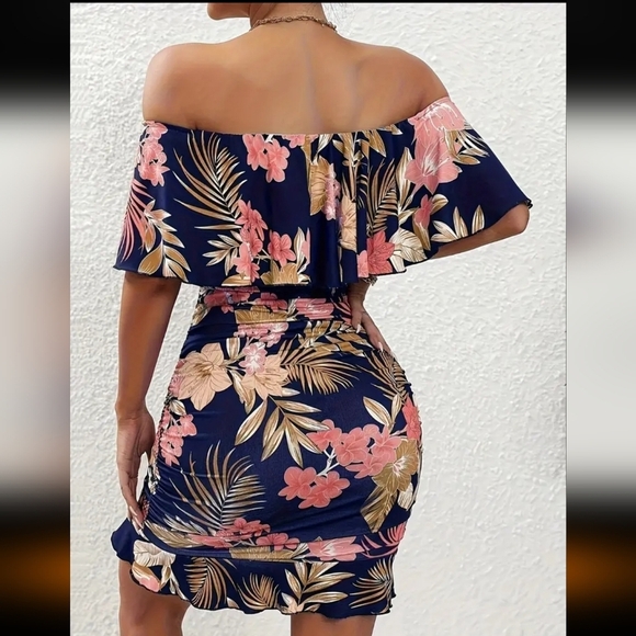 3/$30 - Floral Off-Shoulder Dress - Picture 2 of 4